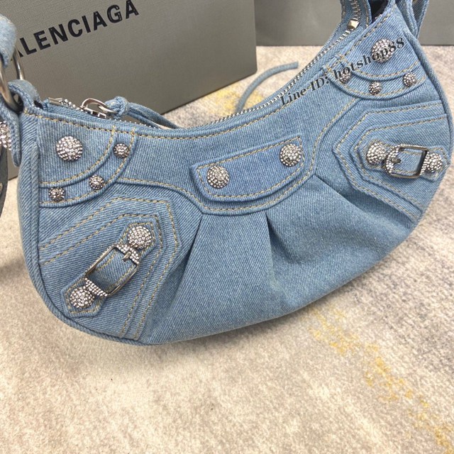 Balenciaga專櫃新品速遞Downtown鏈條單肩包 巴黎世家小號白色經典Hourglass包 fyj1359